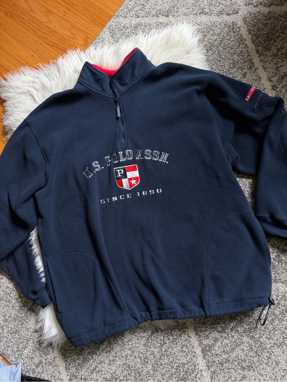 US Polo Assn fleece quarter zip pullover